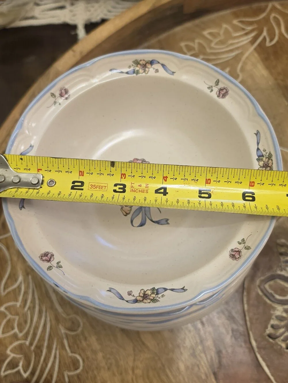 VTG International Tableworks Victoria Bowls Set of 4 Stoneware Country Cottage